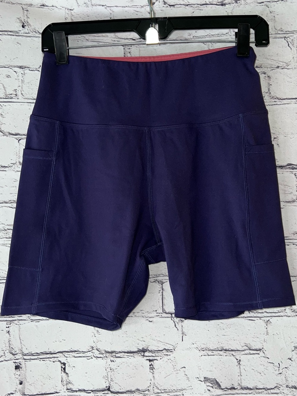 Alastone High Waisted Women’s Navy Blue Bike Shorts Size Large